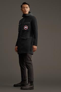 Chamarras Canada Goose Hombre México - Dunfield Rompevientos Negros PB7685043